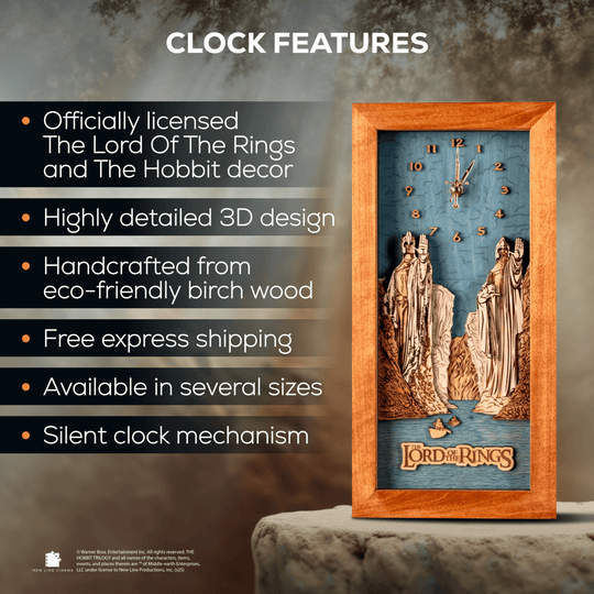 THE ARGONATH™ 3D WOOD WALL CLOCK - ZeWood
