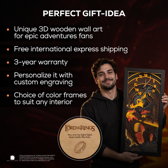 THE BALROG 3D WALL CLOCK WITH LIGHTING