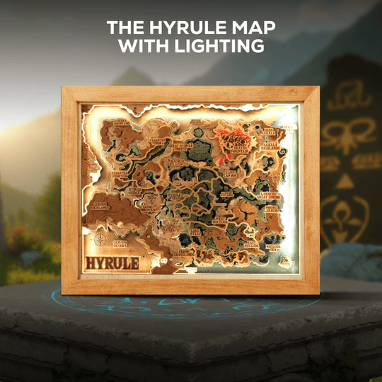 HANDCRAFTED HYRULE 3D WOOD MAP 2.0 - ZeWood