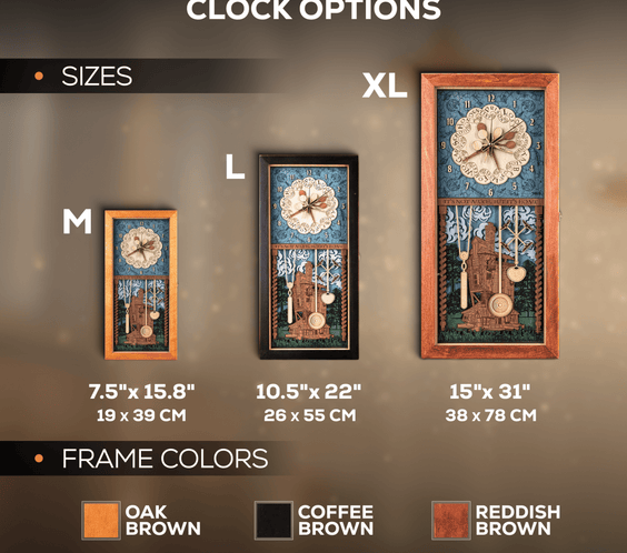 WEASLEY FAMILY™ 3D WOOD CLOCK - ZeWood