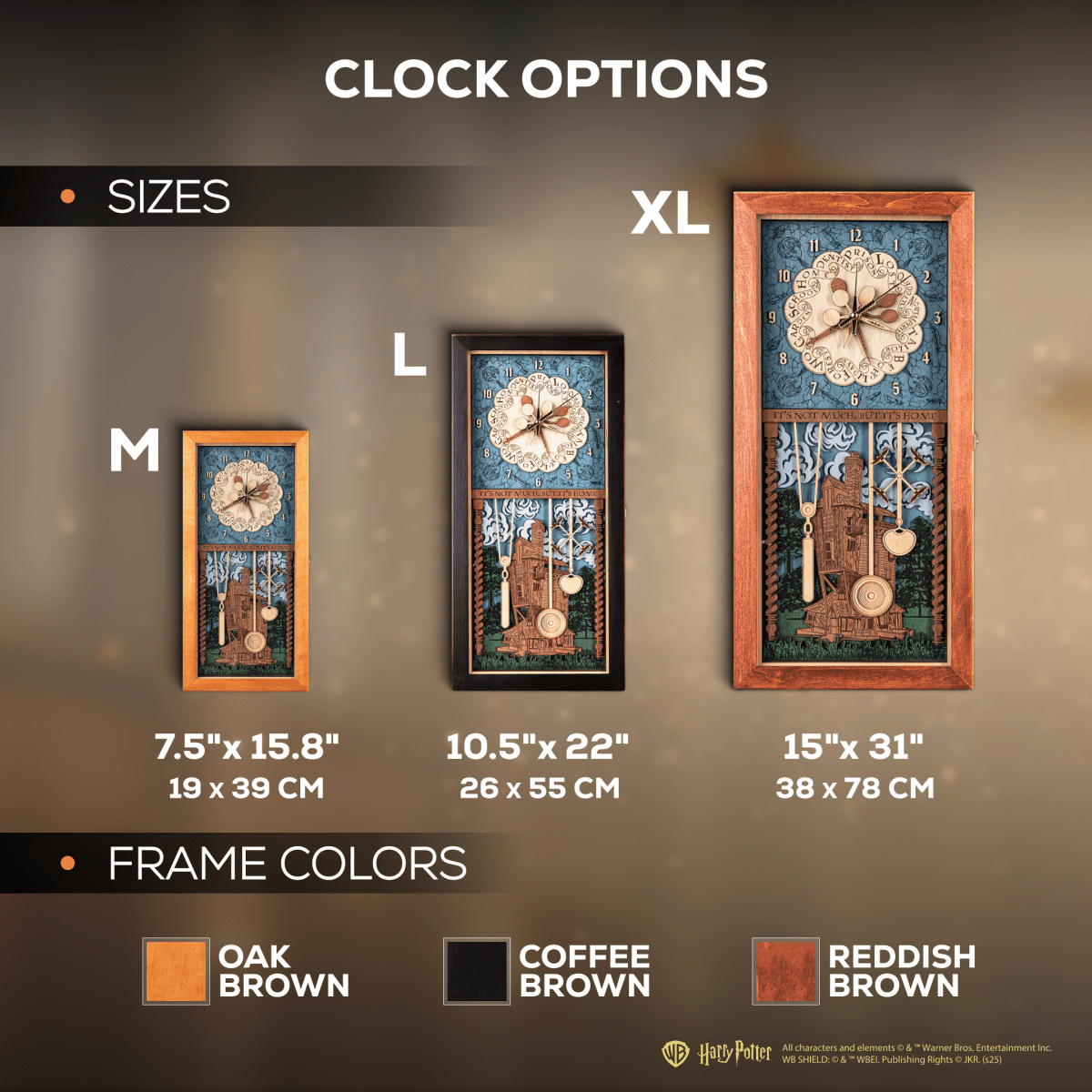 WEASLEY FAMILY™ 3D WOOD CLOCK - ZeWood
