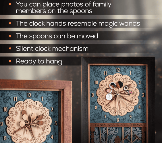 WEASLEY FAMILY™ 3D WOOD CLOCK - ZeWood