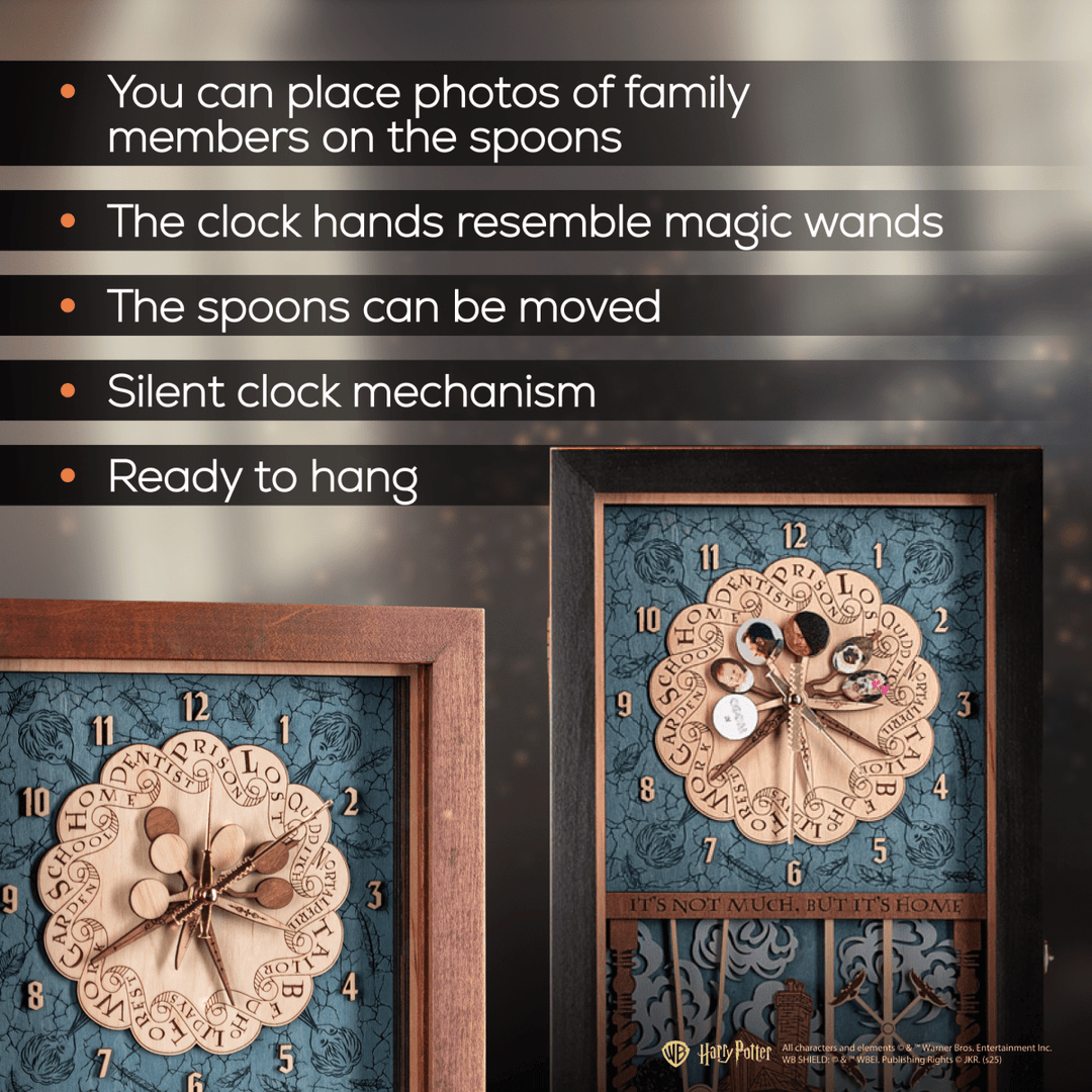 WEASLEY FAMILY™ 3D WOOD CLOCK – ZeWood WEASLEY FAMILY™ 3D WOOD CLOCK – ZeWood