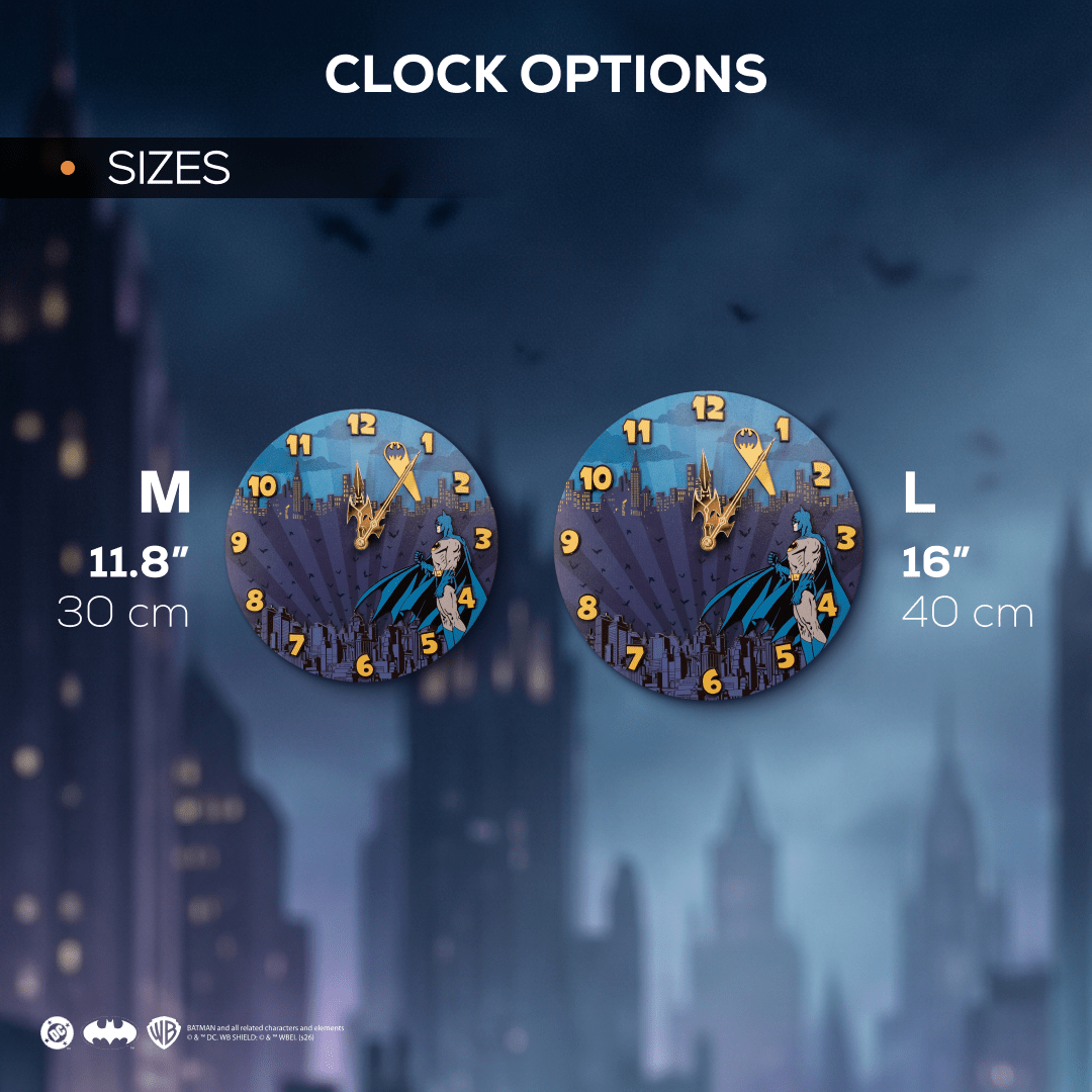 BATMAN™ GOTHAM SKYLINE 3D WALL CLOCK - ZeWood