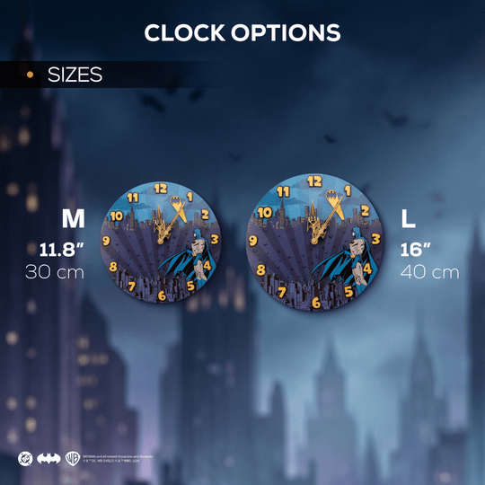 BATMAN™ GOTHAM SKYLINE 3D WALL CLOCK - ZeWood