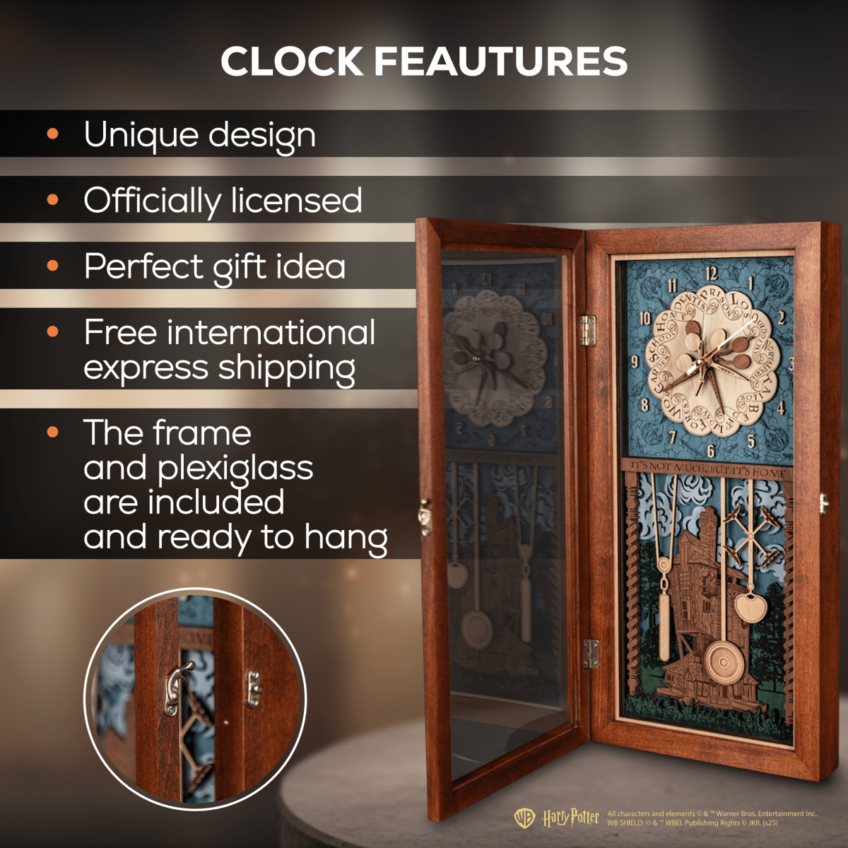 WEASLEY FAMILY™ 3D WOOD CLOCK - ZeWood