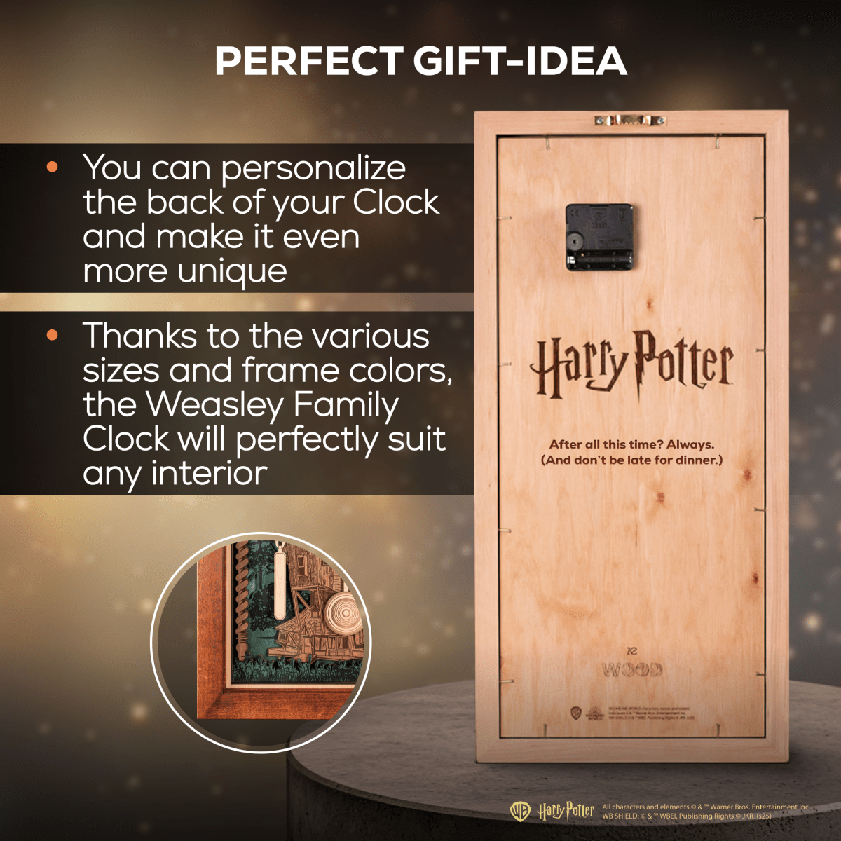 WEASLEY FAMILY™ 3D WOOD CLOCK - ZeWood