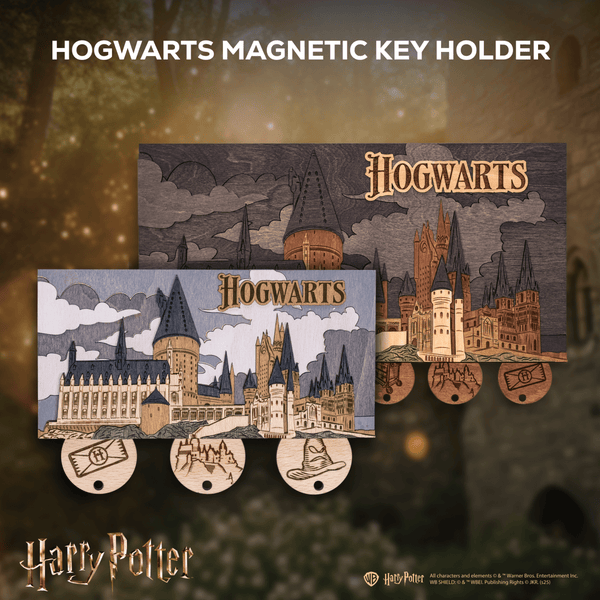 HOGWARTS™ MAGNETIC 3D WOOD KEY HOLDER - ZeWood