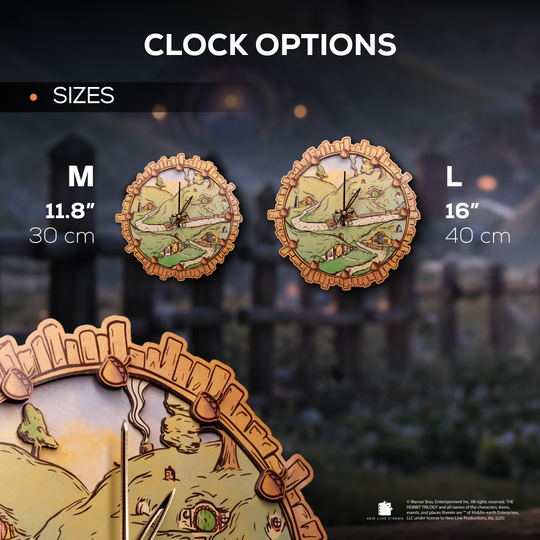 THE SHIRE™ 3D WOOD WALL CLOCK