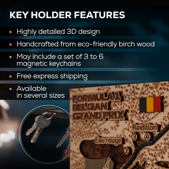 FORMULA 1 CIRCUIT KEY HOLDER - ZeWood