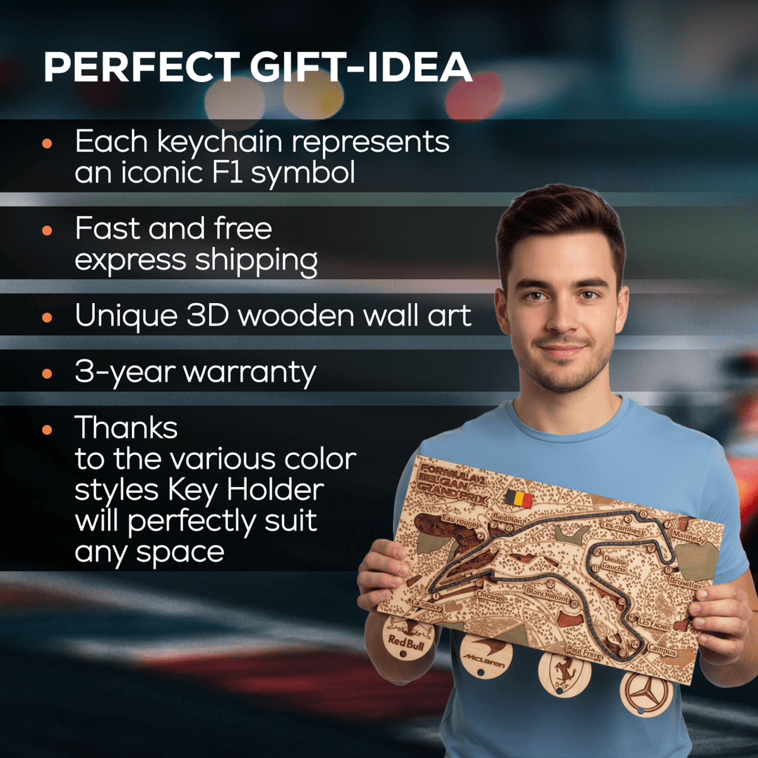 FORMULA 1 CIRCUIT KEY HOLDER - ZeWood