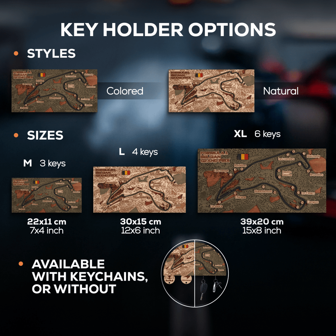 FORMULA 1 CIRCUIT KEY HOLDER - ZeWood