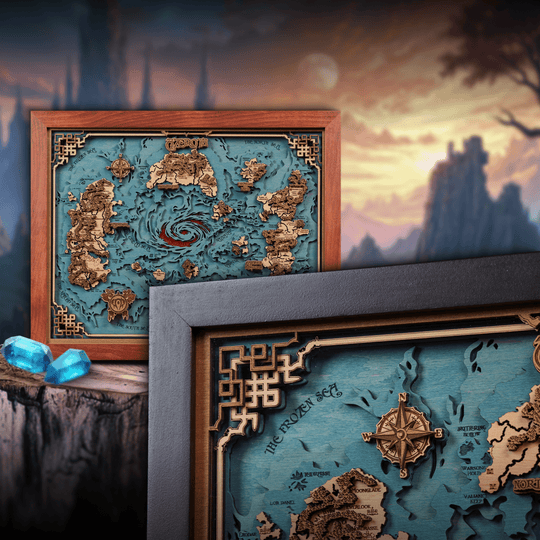 FANTASY WORLD 3D WOOD MAP - ZeWood