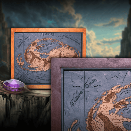 FANTASY WORLD 3D WOOD MAP - ZeWood