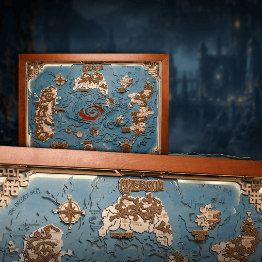 FANTASY WORLD 3D WOOD MAP - ZeWood