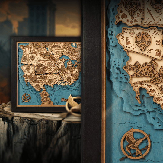 FANTASY WORLD 3D WOOD MAP - ZeWood