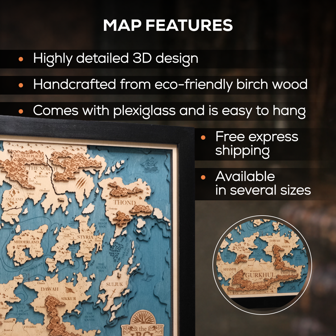 THE CIRCLE OF THE WORLD 3D WOOD MAP