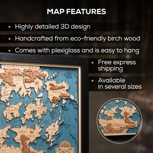 THE CIRCLE OF THE WORLD 3D WOOD MAP