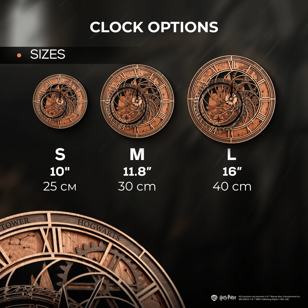 HANDCRAFTED HOGWARTS™ CLOCK TOWER 3D WALL CLOCK - OFFICIALLY LICENSED - HARRY POTTER - ZeWood