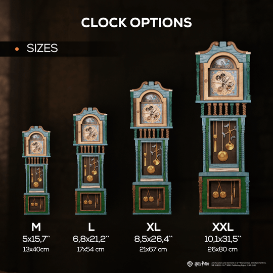 HANDCRAFTED WEASLEY™ MAGICAL 3D WOOD CLOCK - OFFICIALLY LICENSED - ZeWood