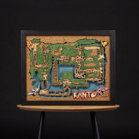 KANTO 3D WOOD MAP - ZeWood