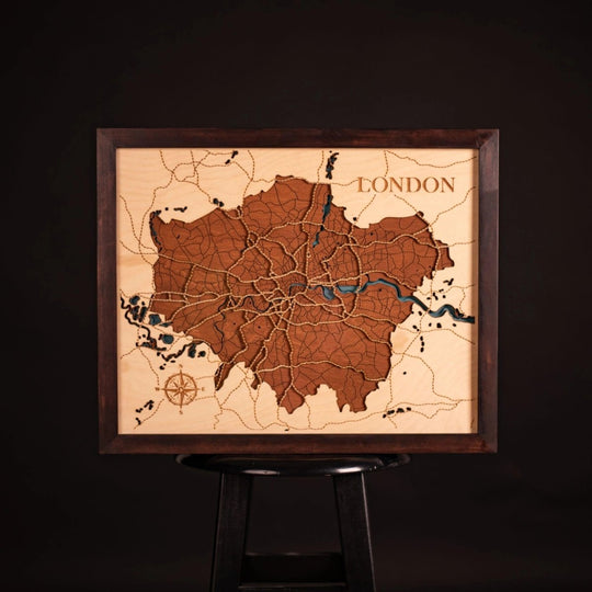 LONDON 3D WOODEN MAP - ZeWood