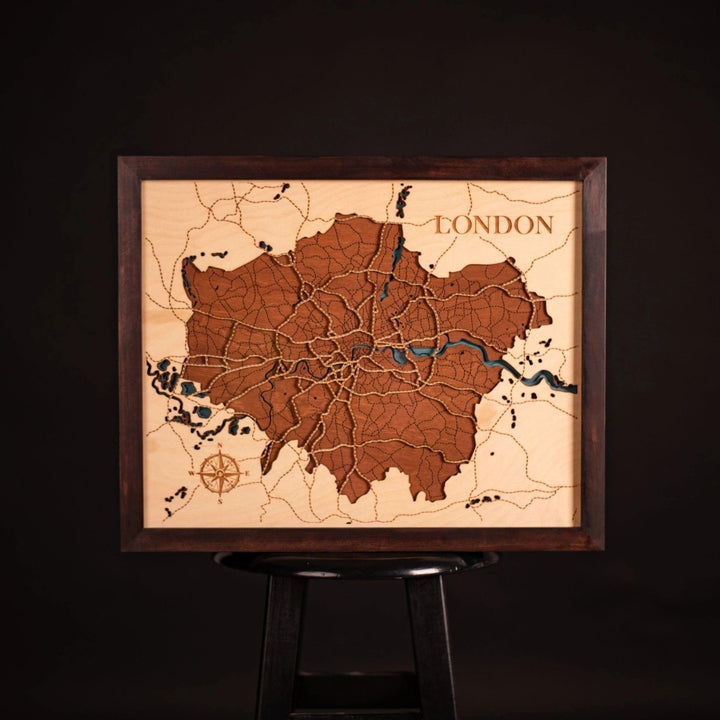 LONDON 3D WOODEN MAP