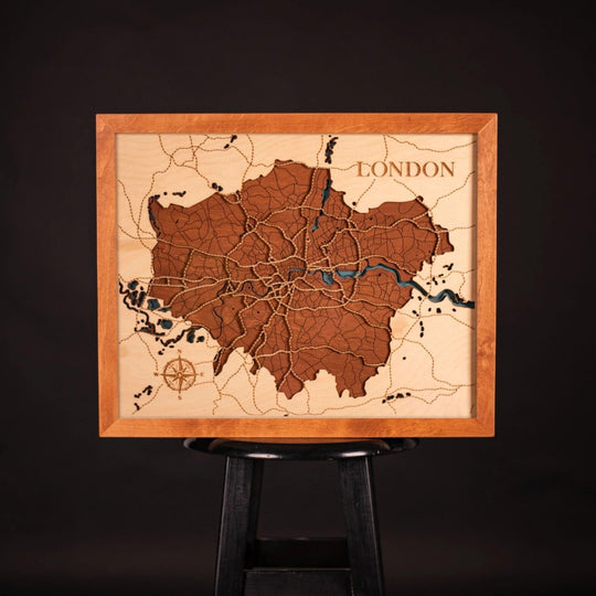 LONDON 3D WOODEN MAP - ZeWood