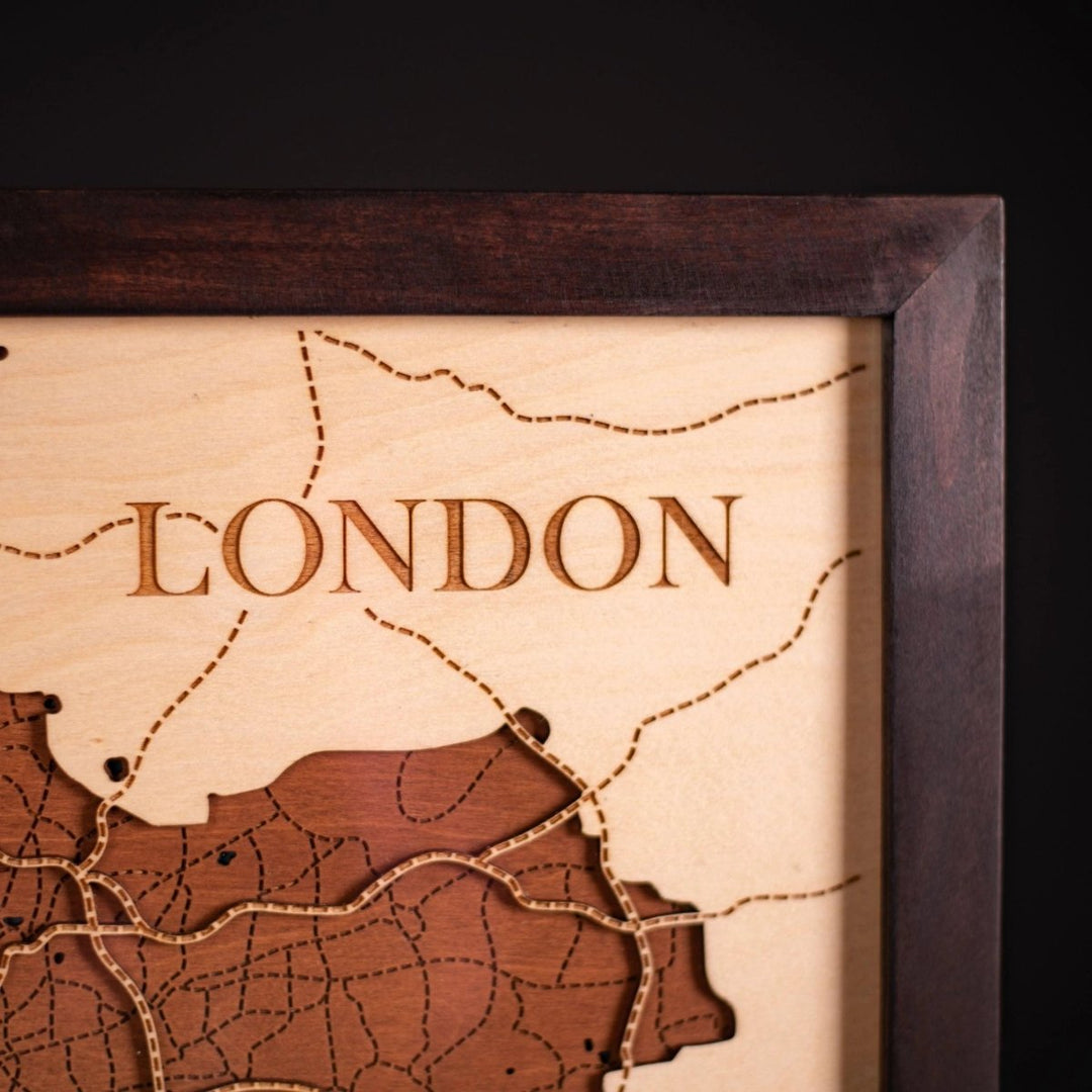 LONDON 3D WOODEN MAP - ZeWood