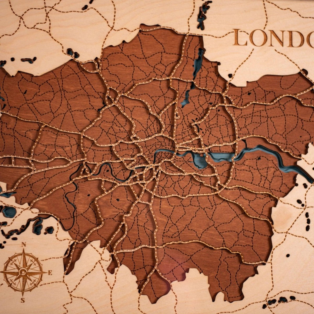 LONDON 3D WOODEN MAP - ZeWood