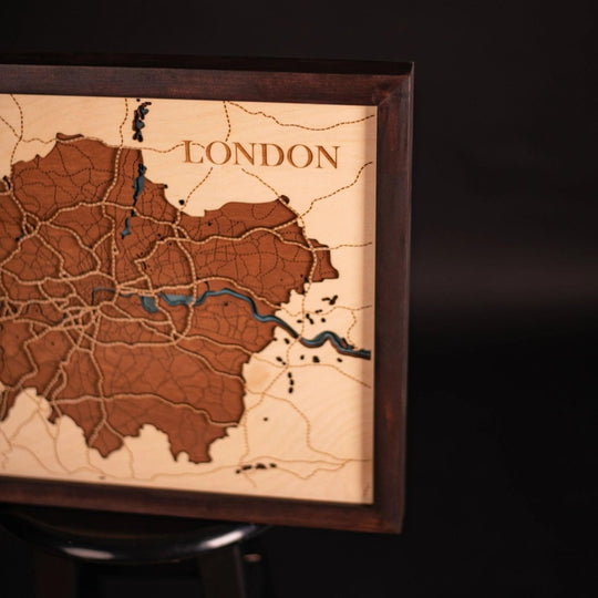 LONDON 3D WOODEN MAP - ZeWood