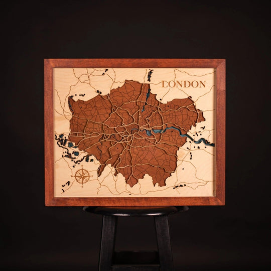 LONDON 3D WOODEN MAP - ZeWood