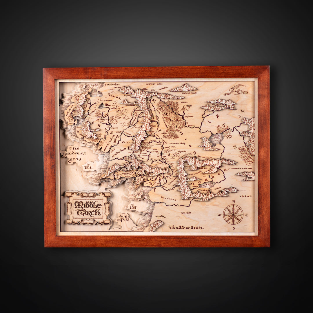 3D MIDDLE EARTH MAP NATURAL EDITION