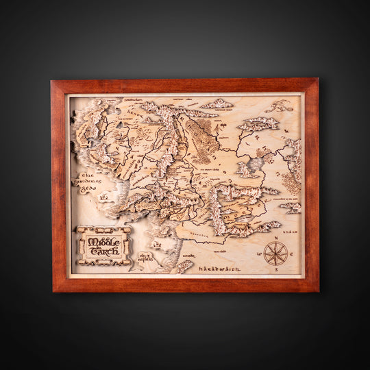 3D MIDDLE EARTH MAP NATURAL EDITION