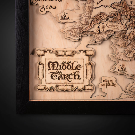 3D MIDDLE EARTH MAP NATURAL EDITION