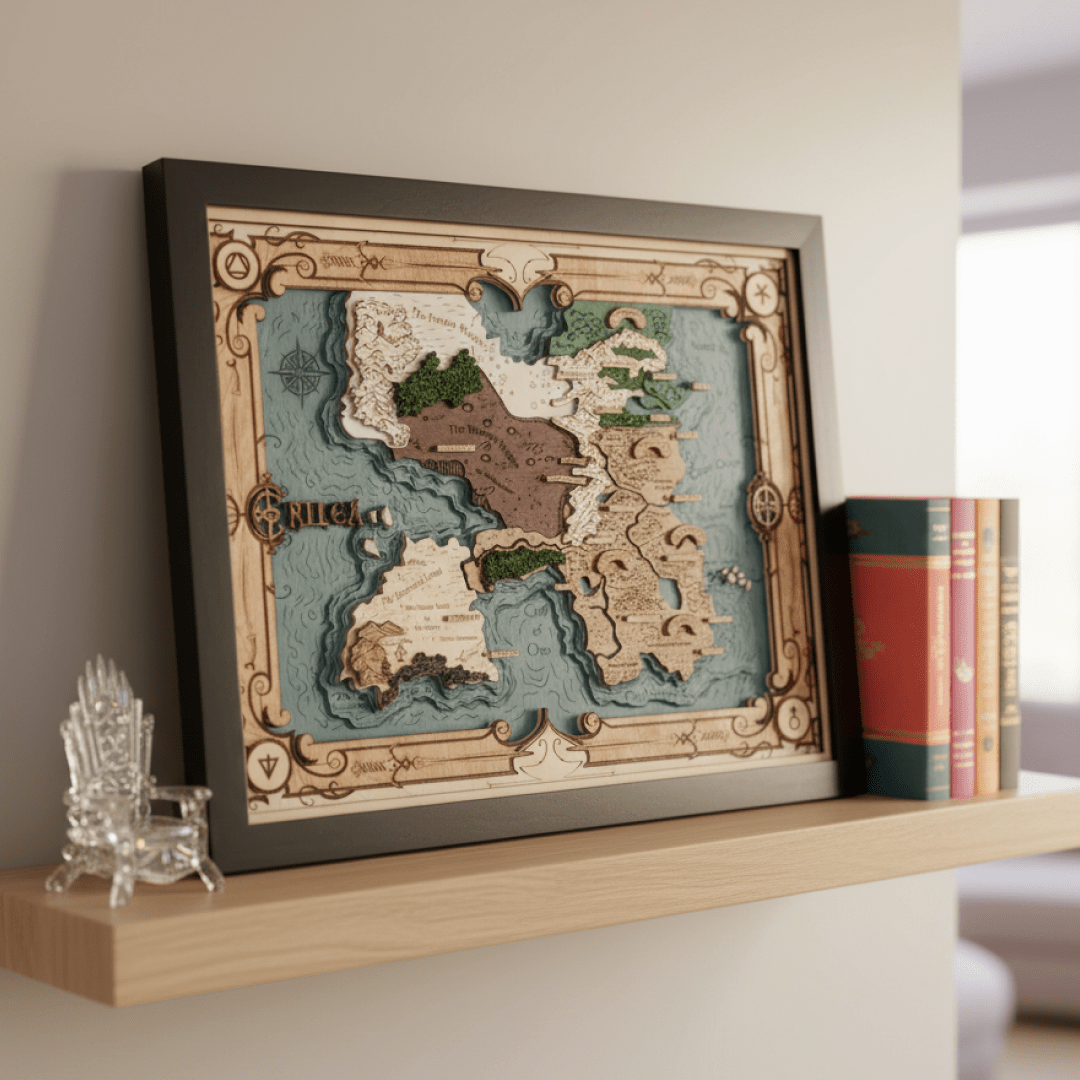 ERILEA 3D WOOD MAP - ZeWood
