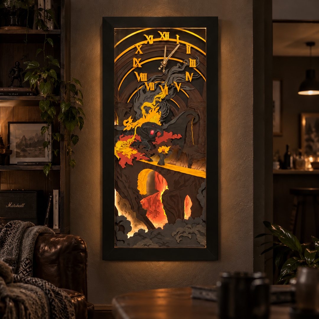 THE BALROG 3D WALL CLOCK WITH LIGHTING