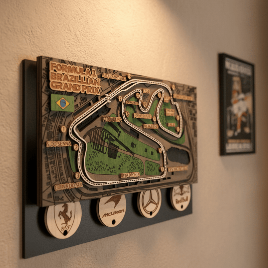 FORMULA 1 BRAZILIAN GRAND PRIX KEY HOLDER - ZeWood