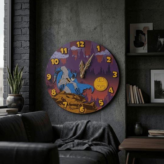 BATMAN™ DARK KNIGHT 3D WALL CLOCK - ZeWood