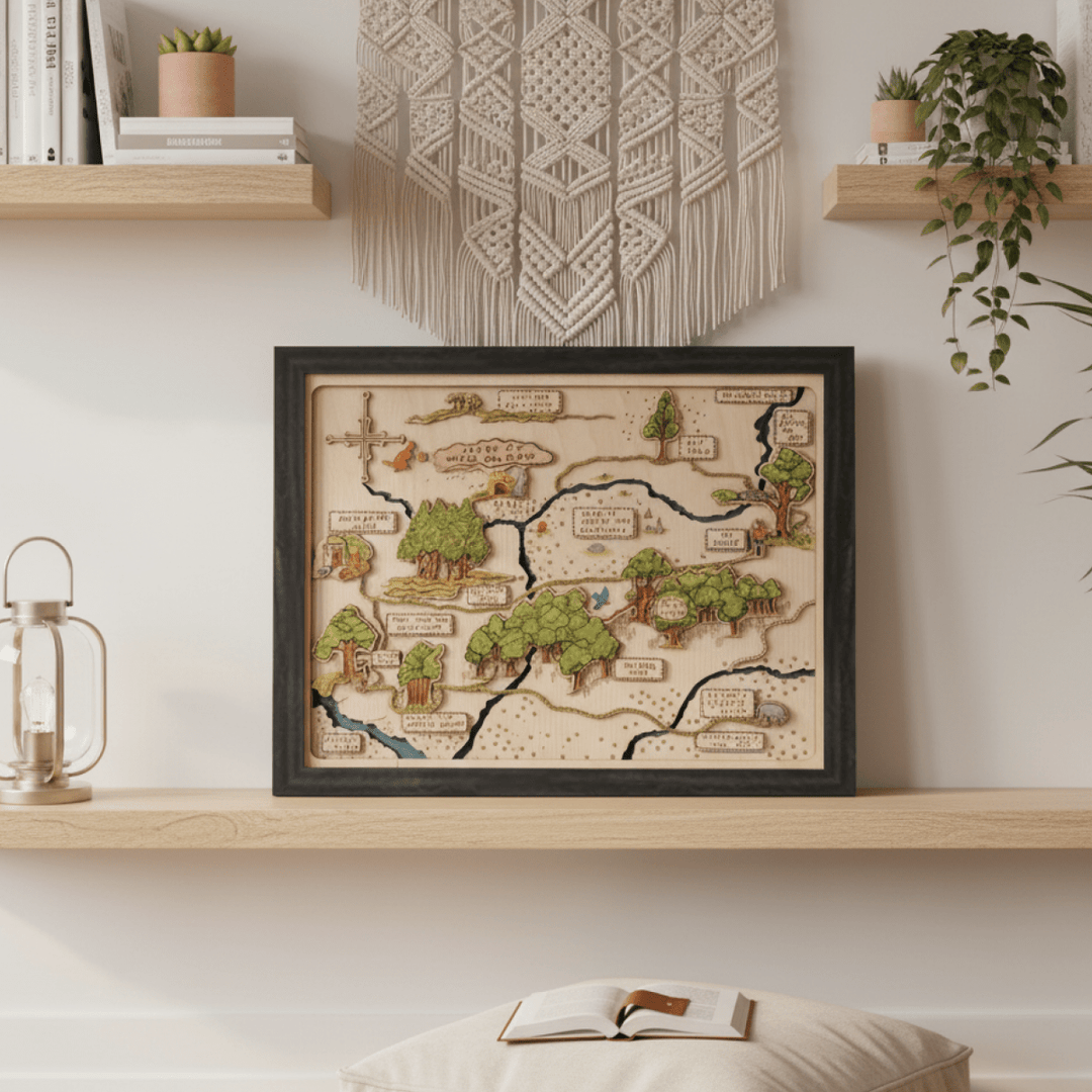 WINNIE THE POOH 3D WOOD MAP - ZeWood