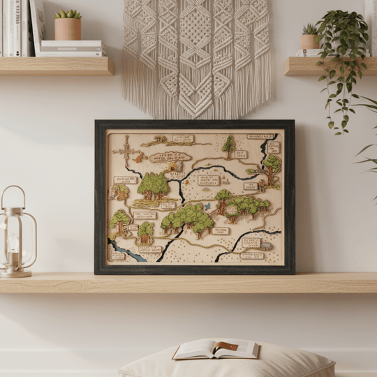 WINNIE THE POOH 3D WOOD MAP - ZeWood