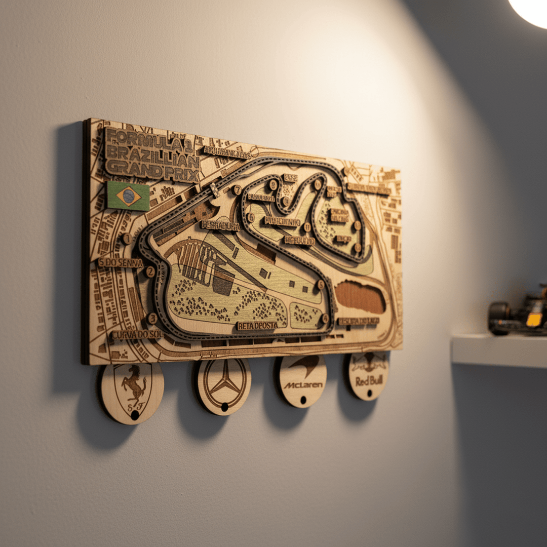 FORMULA 1 BRAZILIAN GRAND PRIX KEY HOLDER - ZeWood