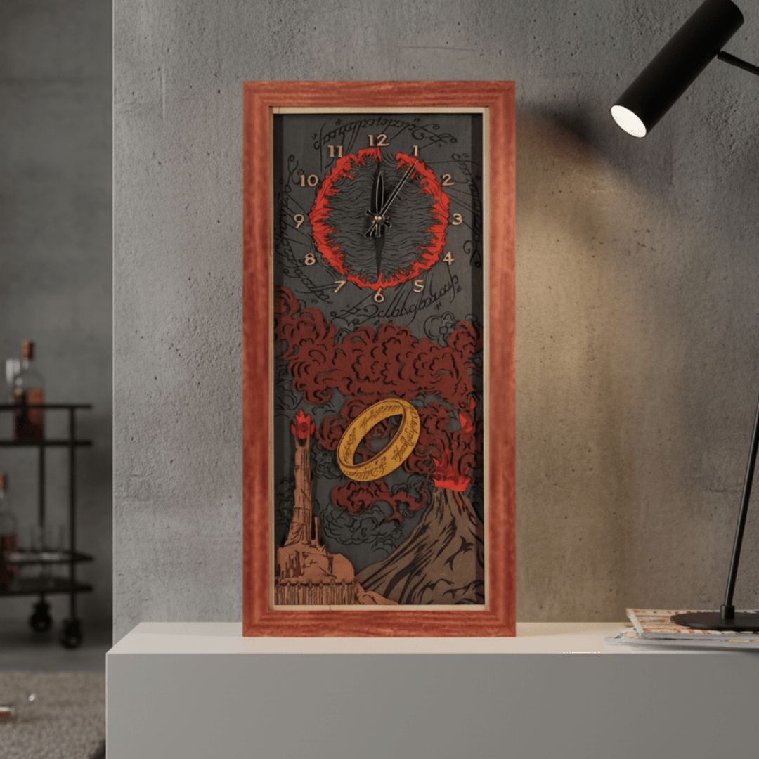 THE LORD OF THE RINGS™ 3D WOOD WALL CLOCK - ZeWood