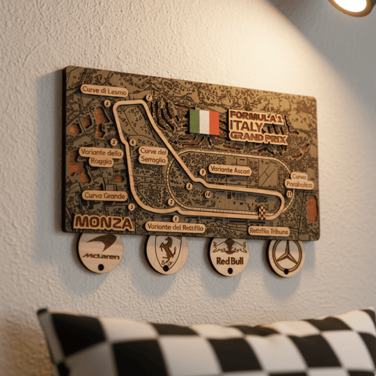 FORMULA 1 ITALY GRAND PRIX - MONZA CIRCUIT KEY HOLDER - ZeWood