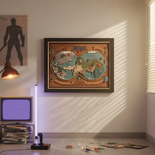 3D WOODEN MYSTIC REALMS MAP - ZeWood