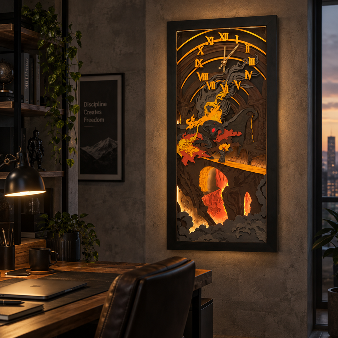 THE BALROG 3D WALL CLOCK WITH LIGHTING