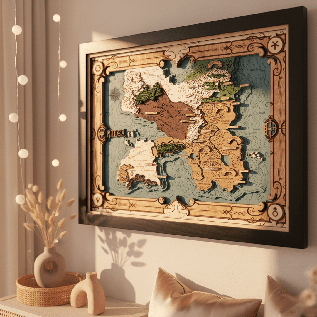 ERILEA 3D WOOD MAP - ZeWood