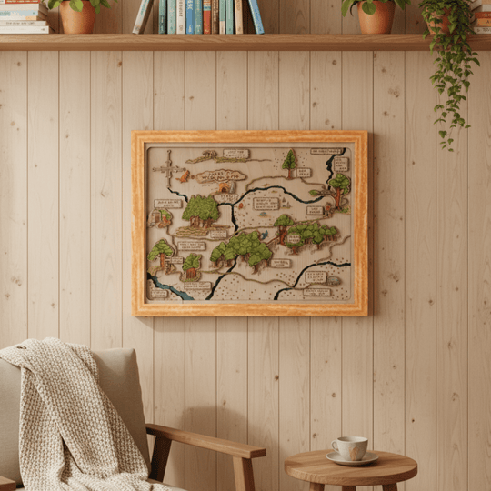 WINNIE THE POOH 3D WOOD MAP - ZeWood