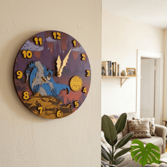 BATMAN™ DARK KNIGHT 3D WALL CLOCK - ZeWood
