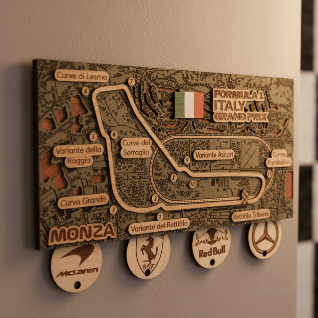 FORMULA 1 ITALY GRAND PRIX - MONZA CIRCUIT KEY HOLDER - ZeWood